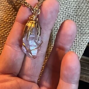 Amethyst Point Necklace Handmade